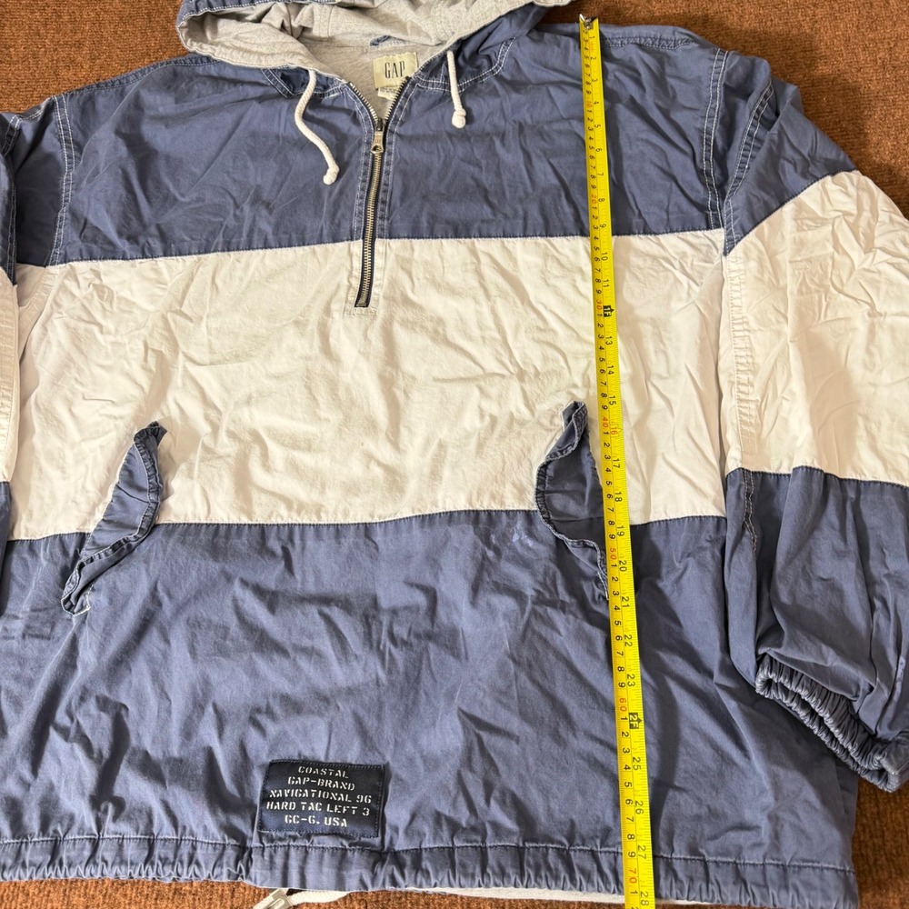 Vintage GAP Coastal Navigational 96 Anorak Jacket XL Blue RARE Colorblock Cotton - Picture 3 of 11